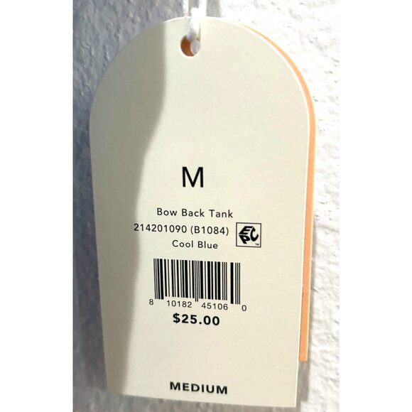 NWT Blogilates Blue Bow Back Tank - Women's M - MSRP $25 - Picture 2 of 6